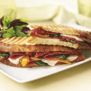 Panini with Salami and Grilled veggies